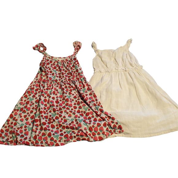 Lot of Sundresses Size 5/6 Old Navy White Cotton, Members Mark Strawberries - Picture 1 of 6
